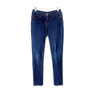 Calvin Klein Ultimate Skinny Dark Blue Denim Jeans 26/2 Mid Rise‎ Measures 28/31